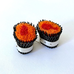 Brigitte Rambold; Ohrschmuck orangerot